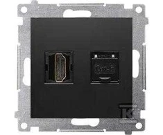 Kontakt Simon GN.HDMI+RJ45 CAT6 Juodas SIMON54