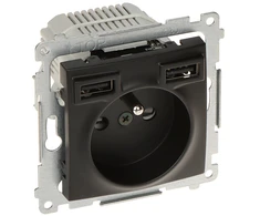 Schneider Electric Orno PAVIENIS LIZDAS SU MAITINIMO ŠALTINIU USB DGZ1ZUSB2AA.01/49-SIMON54 Premium 230 V 16 A