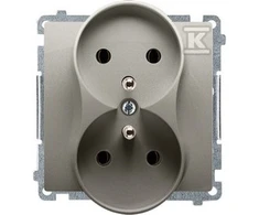 Kontakt-Simon Simon Basic lizdas su 16A satino pagrindu (BMGZ2M.01 / 29)