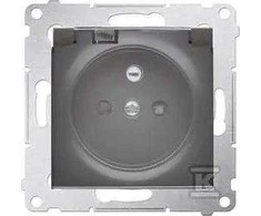 Kontakt-Simon SIMON54 yra 1 kartus sandarus lizdas su 16A IP44 antracitu - DGZ1BZ.01 / 48A