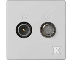 Kontakt-Simon K45 TV- SAT antenos lizdas, švari balta (K130A / 9)