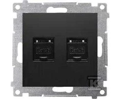 Kontakt Simon KOMPIUTERINIS GNSS 2XRJ45 CAT6 JUNGTIKLIS Juodas SIMON54