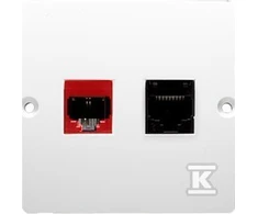 Kontakt Simon GN.KOMP.RJ45 K.5E+RJ12 Baltas BASIC