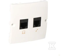 Kontakt Simon GN.KOMP.RJ45 K.5E+RJ12 Baltas BASIC
