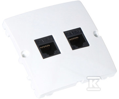 Kontakt Simon GN.COMP.RJ45 DOUBLE 5CAT. Baltas BMF52.02/1