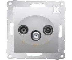 Kontakt-Simon SIMON54 RTV / SAT antenA lizdas sidabro - DASP.01 / 43