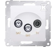Kontakt-Simon SIMON54 SAT / SAT / RTV antenA lizdai galutinis balta - DASK2.01 / 11