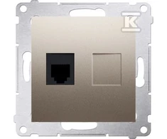 Kontakt Simon GN.TELEF.RJ12 1-KR.MOD.Auksinė MAT SIMON5