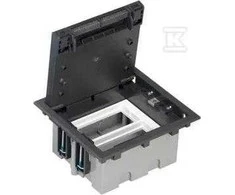 Kontakt Simon GRINDŲ DĖŽUTĖ 2 MOD. 4XK45 93MM+SM202/9 JUODA