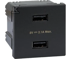 Kontakt-Simon K45 USB įkroviklis (45x45) A tipo lizdas 5V/2.1A K126E/14