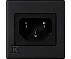 Kontakt-Simon K45 jungties ženklelis su IEC320 250V lizdu 45 × 45mm pilko grafito (K305A / 14)