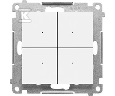 Kontakt-Simon Kontakt-Simon 55 TEK1W.01/111 CONTROL mygtuko valdiklis, belaidžiu būdu valdantis kitus Simon GO įrenginius, valdomas išmaniuoju telefonu, matinės baltos spalvos modulis