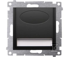 Kontakt-Simon Simon 54 LED šviestuvas 14V DC 0,42 W šilta balta 3100 K matinė juoda!Reikalingas 14V maitinimas DOS14.01/49