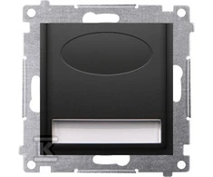 Kontakt-Simon Simon 54 LED šviestuvas 230V AC 1,1 W šilta balta 3100 K matinė juoda DOS.01/49