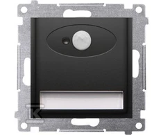 Kontakt-Simon Simon 54 LED šviestuvas su judesio jutikliu 230 V AC 1,4 W šaltai balta 5900K matinė juoda DOSCA.01/49
