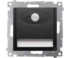 Kontakt-Simon Simon 54 LED šviestuvas su judesio jutikliu 14 V DC 0,78 W šiltai balta 3100K matinė juoda matmenys maitinimo šaltinis 14V DOSC14.01/49
