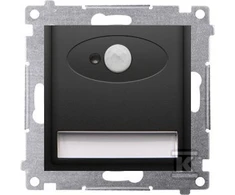Kontakt-Simon Simon 54 LED šviestuvas su judesio jutikliu 14 V DC 0,78 W šiltai balta 3100K matinė juoda matmenys maitinimo šaltinis 14V DOSC14.01/49
