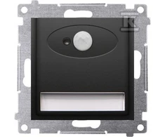 Kontakt-Simon Simon 54 LED šviestuvas su judesio jutikliu 230 V AC 1,4 W šilta balta 3100K matinė juoda DOSC.01/49