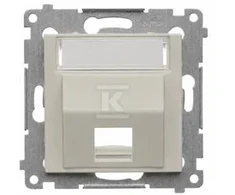 Kontakt-Simon Simon 54 Telekomunikacinių lizdų dangtelis Keystone pasviręs vienvietis su aprašymo lauku (modulis) kašmyro spalvos (DKP1S.01/42)