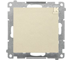 „Kontakt-Simon“ vieno mygtuko jungiklis „Kontakt-Simon 55 TPR1.01/144“, be piktogramų modulio, 10 AX, 250V~, greitos jungtys, matinės šampano spalvos