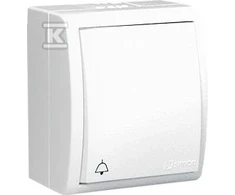 Kontakt-Simon Simon Aquarius bell mygtukas su 10AX baltu hermetišku apšvietimu (AQD1L / 11)