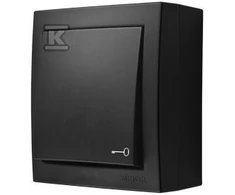 Kontakt-Simon Simon Aquaclick Teisingas mygtukas su raktu piktograma, 10 AX, 250 V juoda ACP1 / 49
