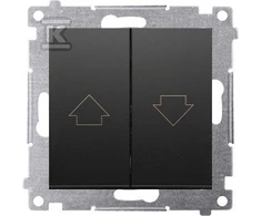Kontakt-Simon Simon 54 Roller užraktas mygtukas ritininis aklas valdymo iš kelių vietų (modulis) 10AX 250V sraigtiniai terminalai juoda kilimėlis DZP1W.01 / 49