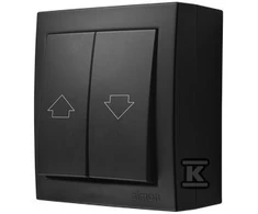Kontakt-Simon Simon Aquaclick mygtukas aklas 10 AX, 250 V juoda ACZ1 / 49