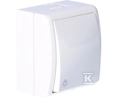 Kontakt Simon PRZYC.ŚWIATŁO N/T IP54 AQUARIUS Baltas