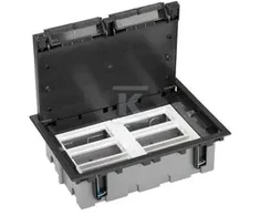 Kontakt-Simon Simon Connect Puszka podłogowa KF odp. SF610/14 reg. 93-128mm 12 x moduły K45 spalva grafit (KF1210/14)