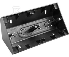 Kontakt-Simon Simon 54 Premium Corner paviršiuje montuojama dėžė, 2 kartus, skirta PREMIUM rėmams, matinė juoda DPNR2/49