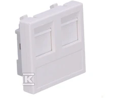Kontakt-Simon K45 PCB dvivietis elektroninis lizdas 2xRJ su anga - KB76 / 9