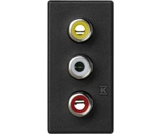 Kontakt-Simon Socket K45 / 2 garsiakalbis CINCH 3xRCA pilkas grafitas - K105B / 14