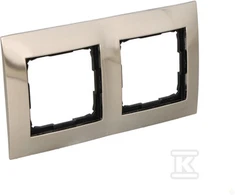 Kontakt-Simon SIMON54 metalo inox dvigubas rėmelis - DR2 / 61