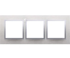 Kontakt-Simon SIMON54 trigubas rėmelis NATURA metal inox classic - DRN3 / 77