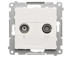 Kontakt-Simon TAK.01/111 Simon 55 Lizdas antenowe R-TV końcowe separowane (moduł). 1x Wejście: 5862 MHz Baltas mat TAK.01/111