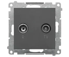 Kontakt-Simon Lizdas antenowe R-TV przelotowe 10 dB (moduł). 1x Wejście: 5862 MHz grafito mat TAP10.01/116