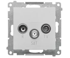 Kontakt Simon TASP.01/143 Simon 55 Lizdas antenowe R-TV-SAT przelotowe 7 dB (moduł). 1x Wejście: 5 MHz2,4 GHz Aliuminio mat TASP.01/143