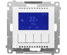 Kontakt-Simon Programuojamas termostatas Kontakt-Simon 55 TETD1A.01/111 su ekranu, matinės baltos spalvos modulis