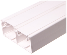 Kontakt Simon TK12102/9 Simon Connect Dviejų kamerų kabelinis kanalas Cabloplus PVC 130x55mm K45 grynai baltas TK12102/9 /2m/ /pakuotė=12mb/