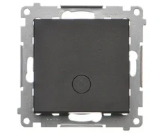 Kontakt Simon TS1L.01/149 Simon 55 Przycisk światło su podświetleniem LED (moduł) 10 AX, 250 V~, szybkozłącza Juodas mat TS1L.01/149