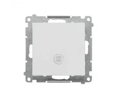 Kontakt Simon TW1L.01/114 Simon 55 Vienpolis jungiklis su LED apšvietimu (modulis) 10 AX, 250 V~, greitos jungtys Šviesiai pilka matinė TW1L.01/114