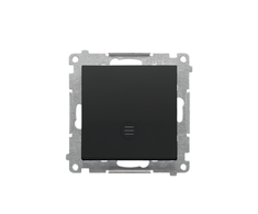 Kontakt Simon TW1ZL.01/149 Simon 55 Vienpolis jungiklis su LED įjungimo indikacija (modulis) 10 AX, 250 V~, greitosios jungtys Matinės juodos spalvos TW1ZL.01/149