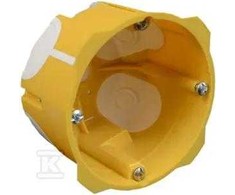 1 vietos dėžutė į gipsą Kopos KPL 64-50/LD_NA (68mm, garsą slopinanti, geltona)