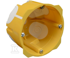 1 vietos dėžutė į gipsą Kopos KPL 64-50/LD_NA (68mm, garsą slopinanti, geltona)