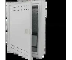 Korpuso spinta, telekomunikacinė spinta, FTTH 350x250x90, montuojama paviršiuje, perforuotos durys, 1 x lizdas. elektra, 14x lizdai kertinis akmuo ALANTEC