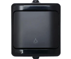 Kos Elektro System 180903 BRYZA Mygtukų lemputė IP54 10AX 250V juoda 180903