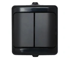 Kos Elektro System KOS BRIZA Žvakių jungtis IP54 16AX 250V, juoda 180905