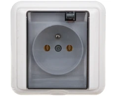 Kos Elektro System 331439 COSMO Lizdas atsparus purslams su/u IP44 dūmų sklendė balta 331439