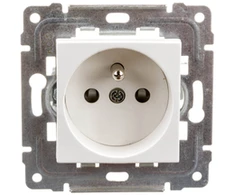Kos Elektro System KOS Vienvietis Dante lizdas su įžeminimu 16A baltas (450434)